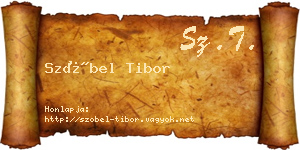 Szóbel Tibor névjegykártya